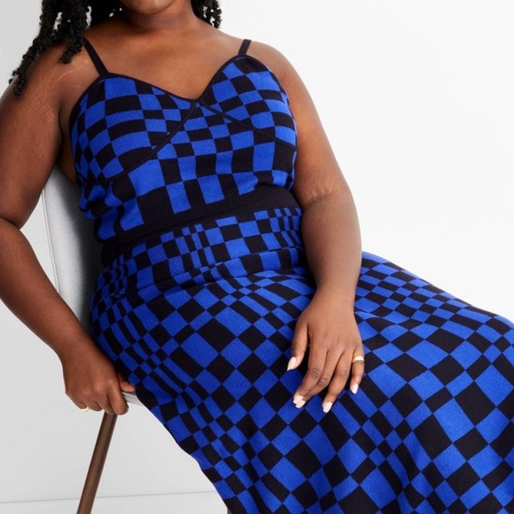 Future Collective with Kahlana Barfield Brown Sweater Midi Skirt - Picture 3 of 5